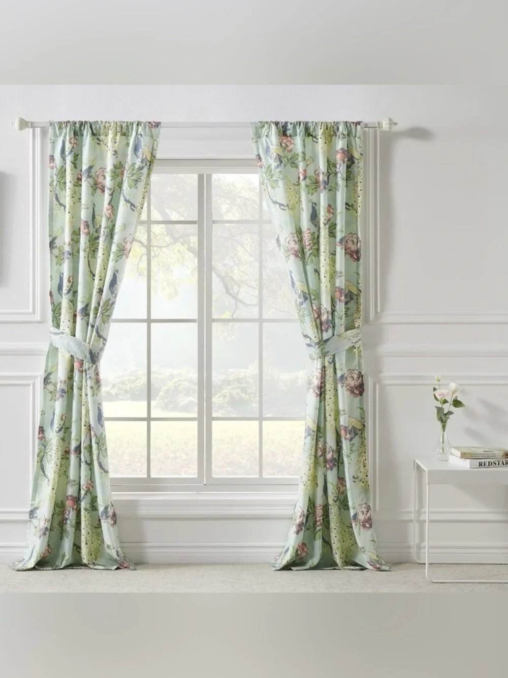 Pavona Enchanted Garden Curtain with Tie Backs 84